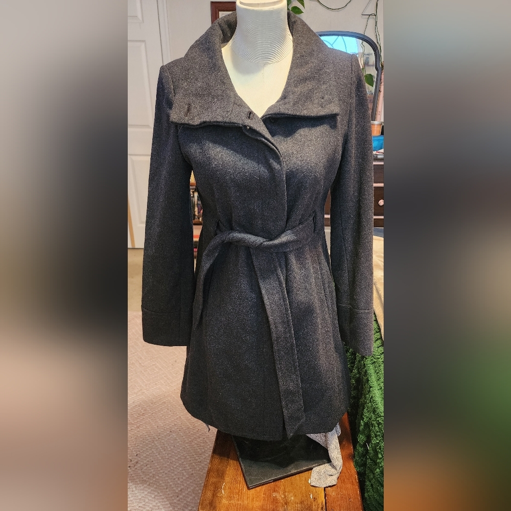Grey Old Navy Wool Pea Coat